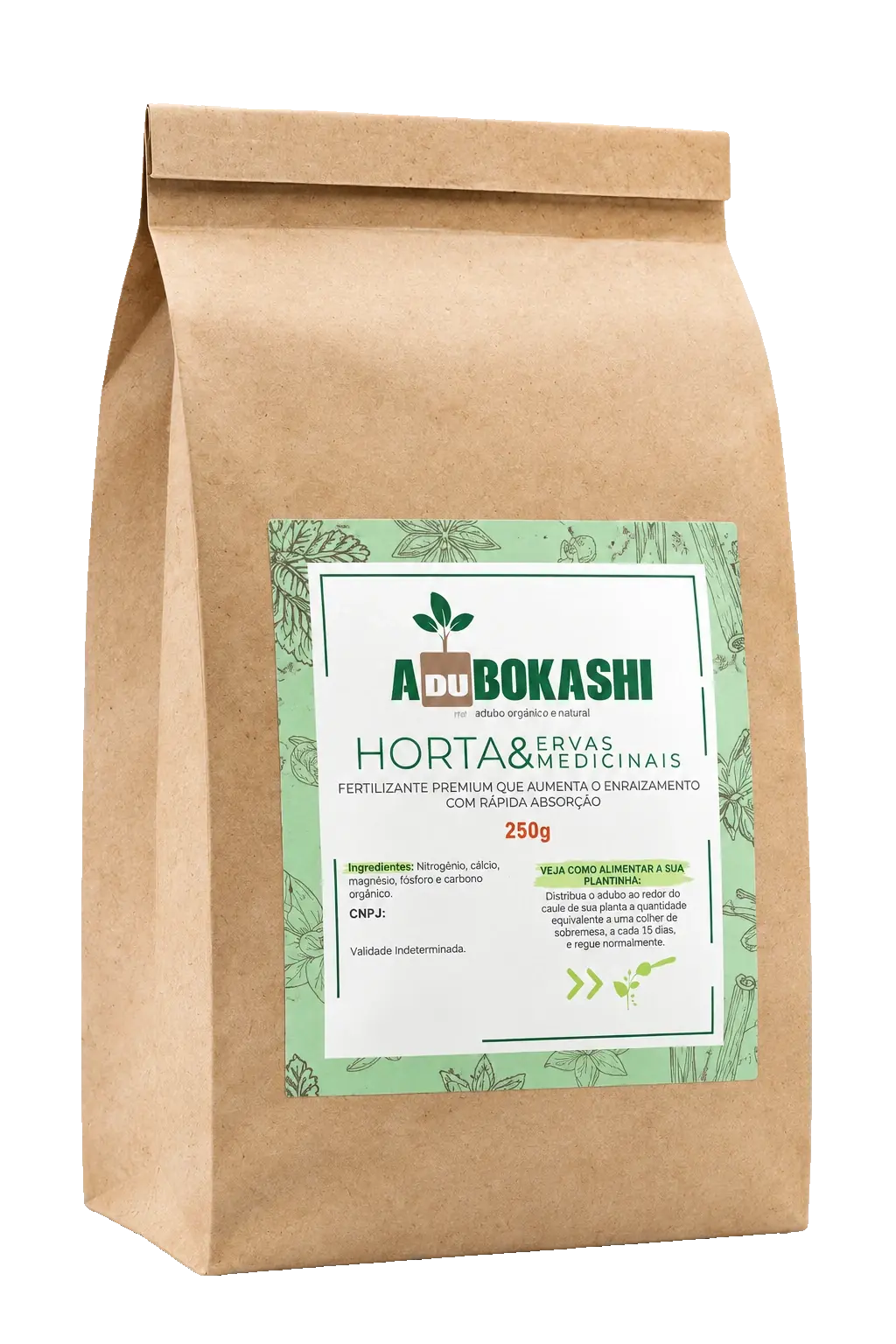 Pacote de Adubokashi 250g, adubo orgânico